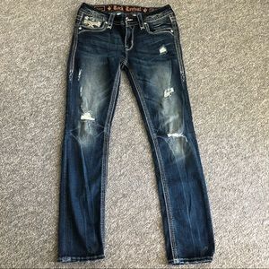 Rock Revival Adara Straight Leg jeans bling Sz 28